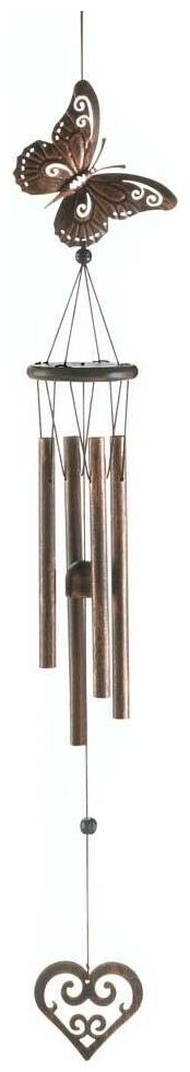 

Butterfly Heart Wind Chime Pine Wood Iron 31 5 Long