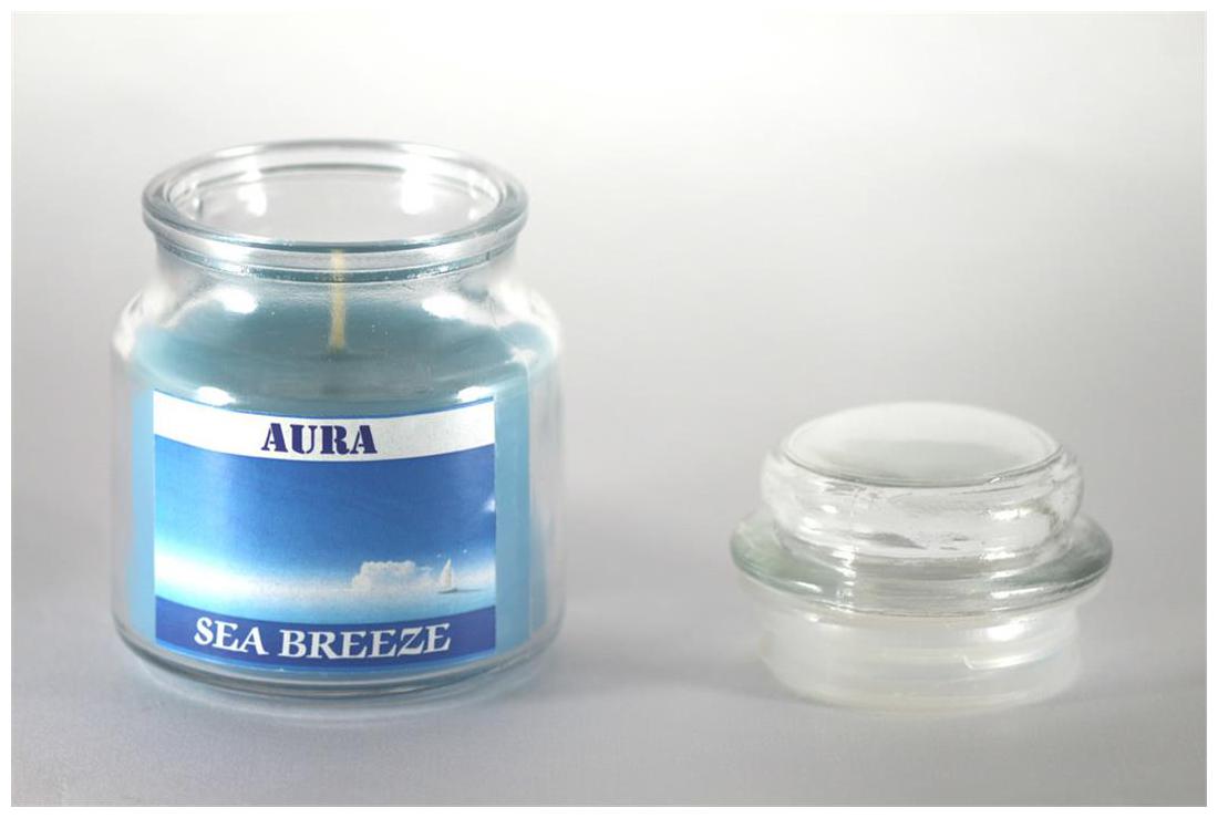 

AuraDecor Glass Blue Candle