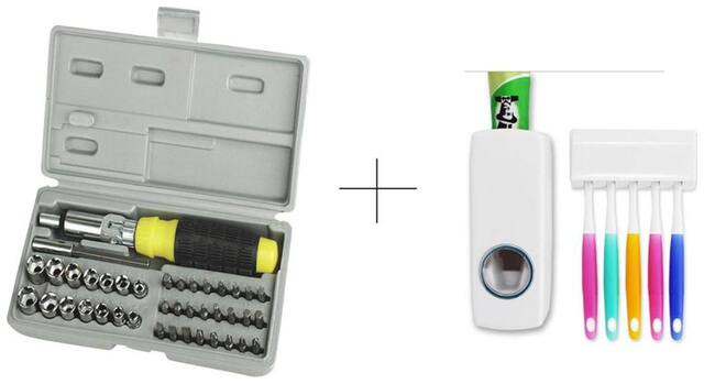 Buy Automatic Toothpaste Dispenser With Free 41 pcs Toolkit Screwdriver Set - 41TTDIS