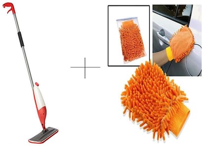Buy Spray Mop With Free 2 pcs Microfibre Hand Gloves - SPYFBR2