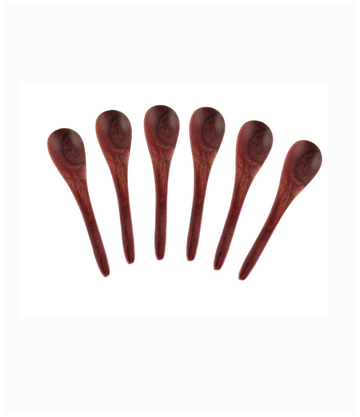 

BuyCrafts Elegant Set Of 5 5 Small (Spice Tea) Wooden Spoon Set Of 12