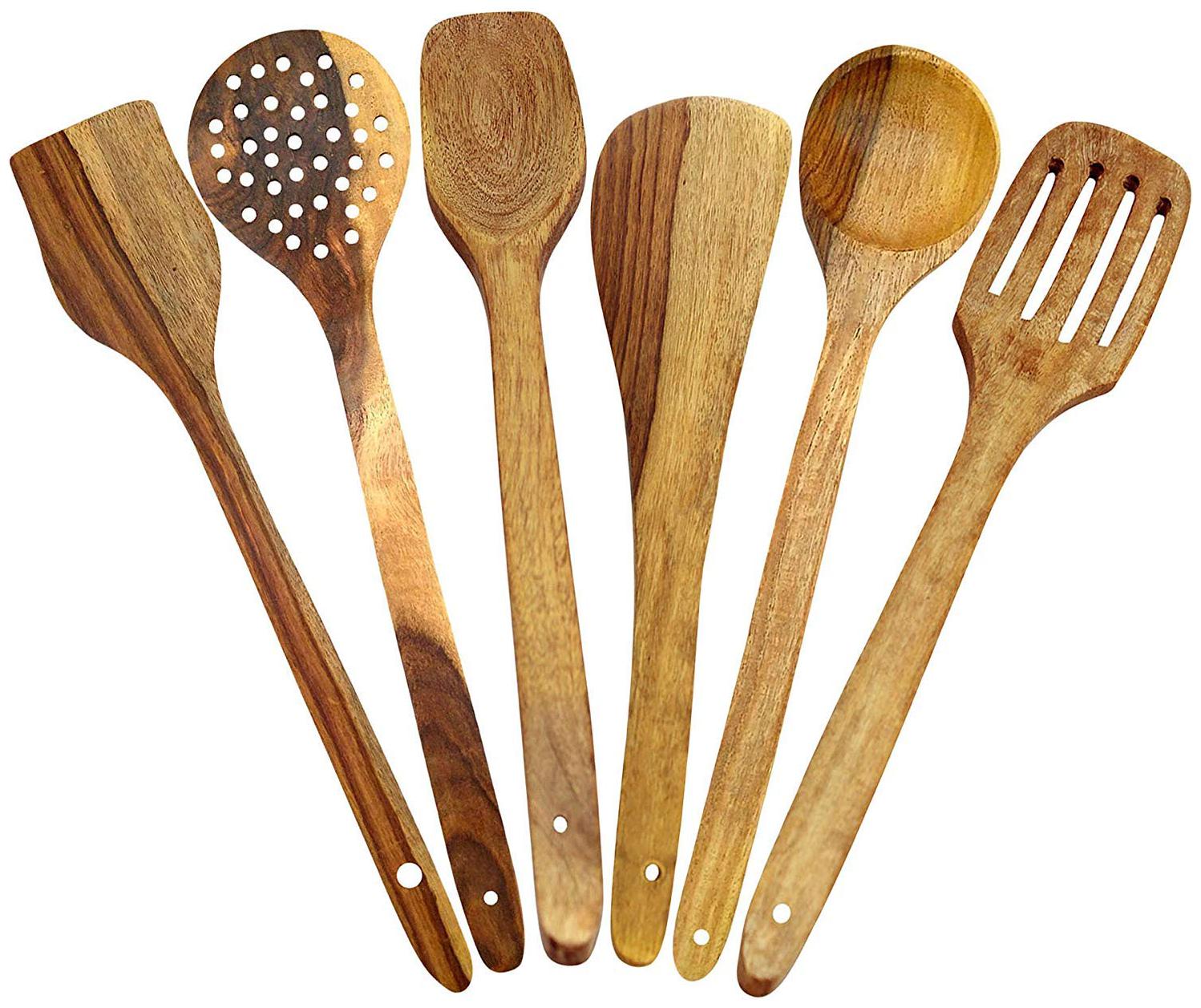 

BuyCrafts Skimmer Spoons (Brown) - Set of 6
