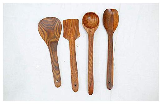 

BuyCrafts Wooden Serving and Cooking Spoon Kitchen Tools(4 Spoons)