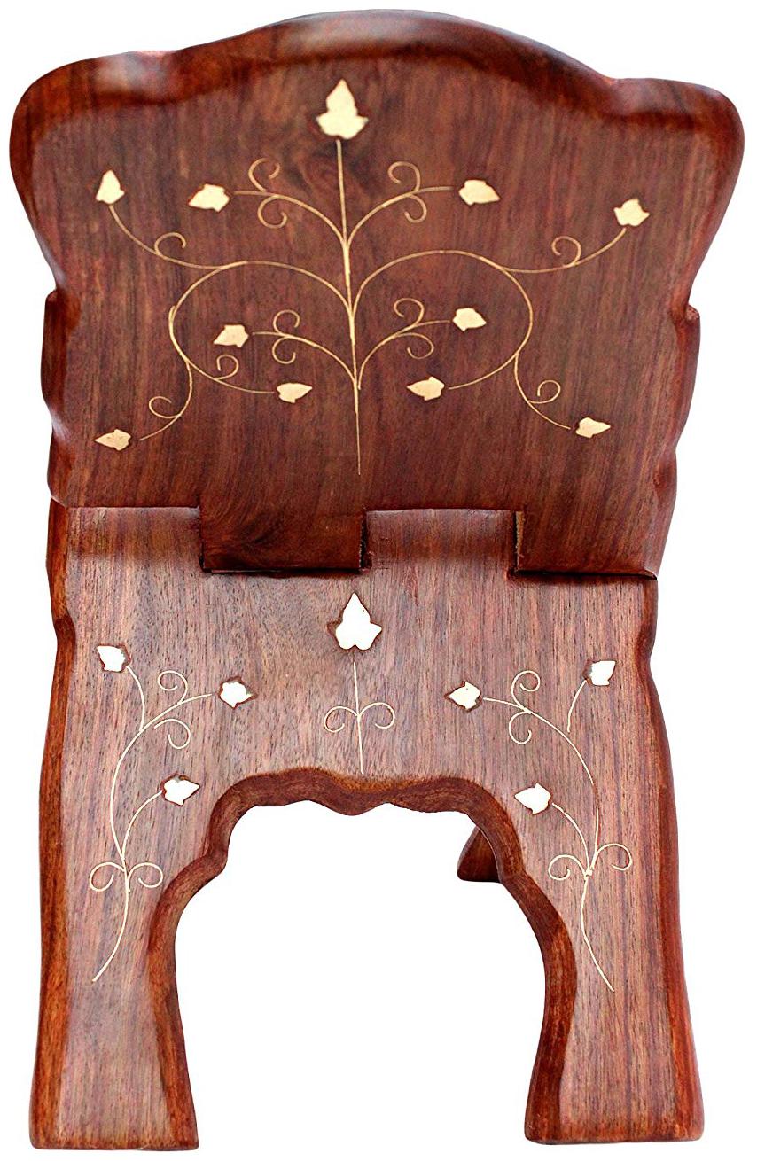 

BuyCrafts Wooden REHAL HOLY BOOK STAND kashmiri Carving Decorative Handicraft GIFT Item