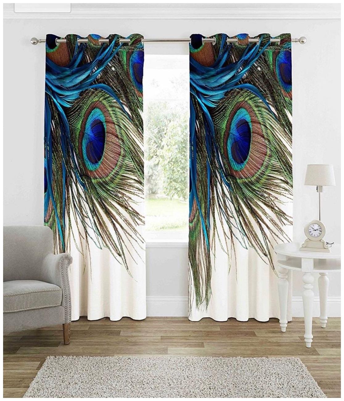 

Byloom Polyester Printed Premium Long Crush Curtain Size(7x4 ft)