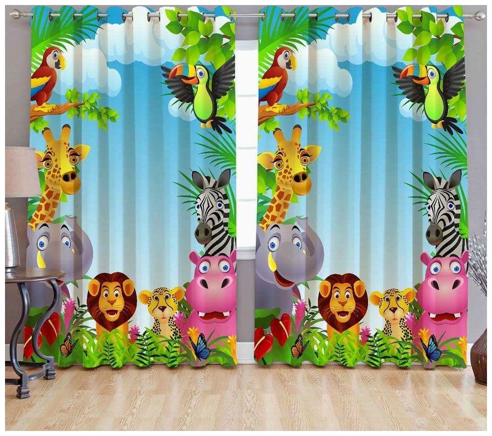 

Byloom Polyester Printed Premium Long Crush Curtain Size(9x4 ft)