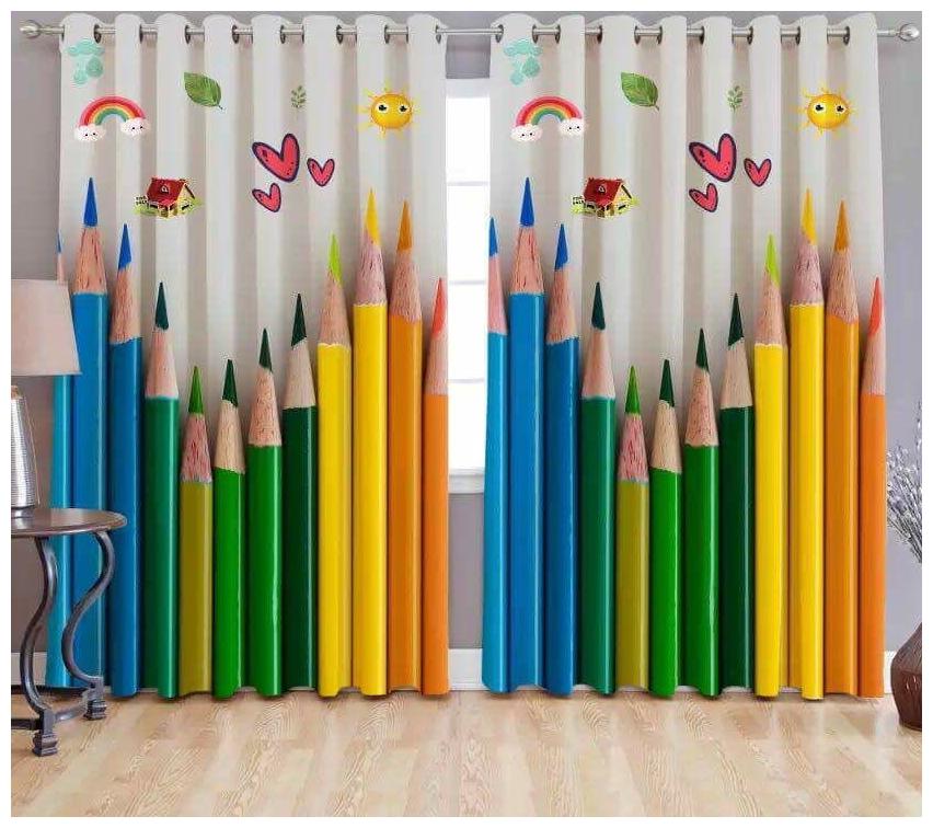 

Byloom Polyester Printed Premium Long Crush Curtain Size(7x4 ft)