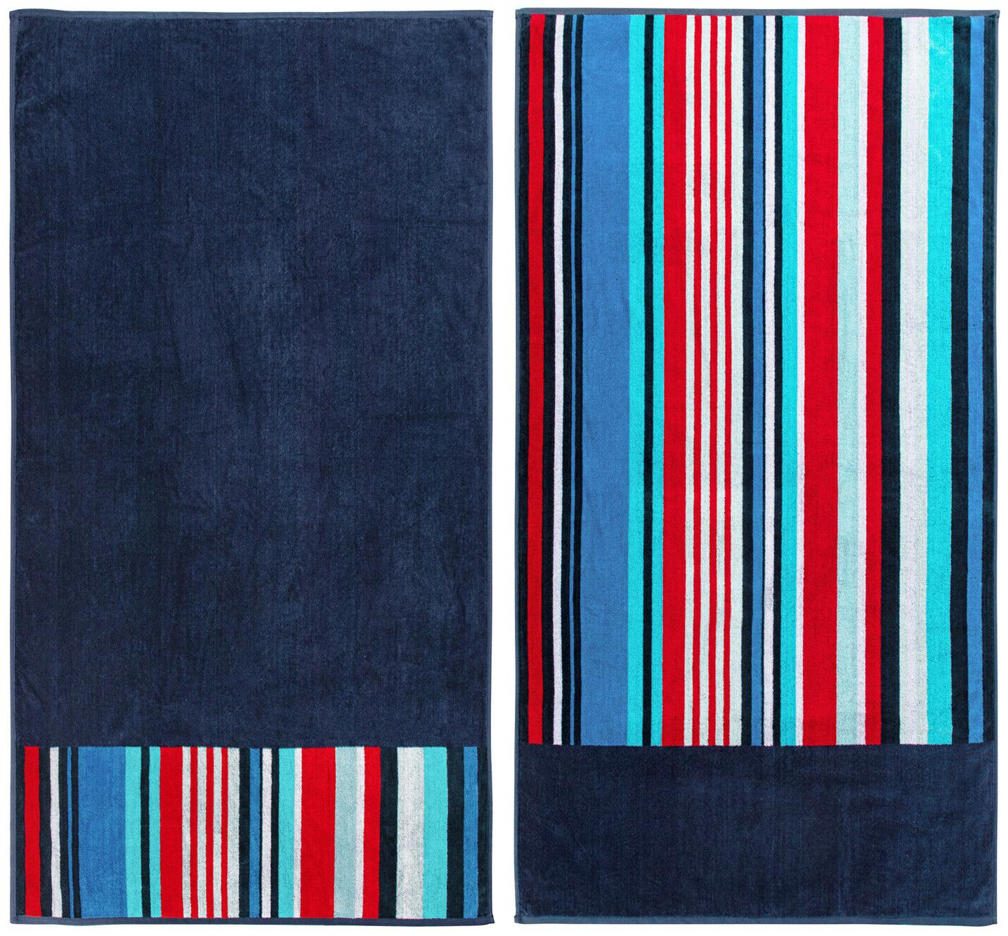 

Byron Bay Egyptian Cotton Nautical Stripes Oversized Beach Towel Set 2-Pieces