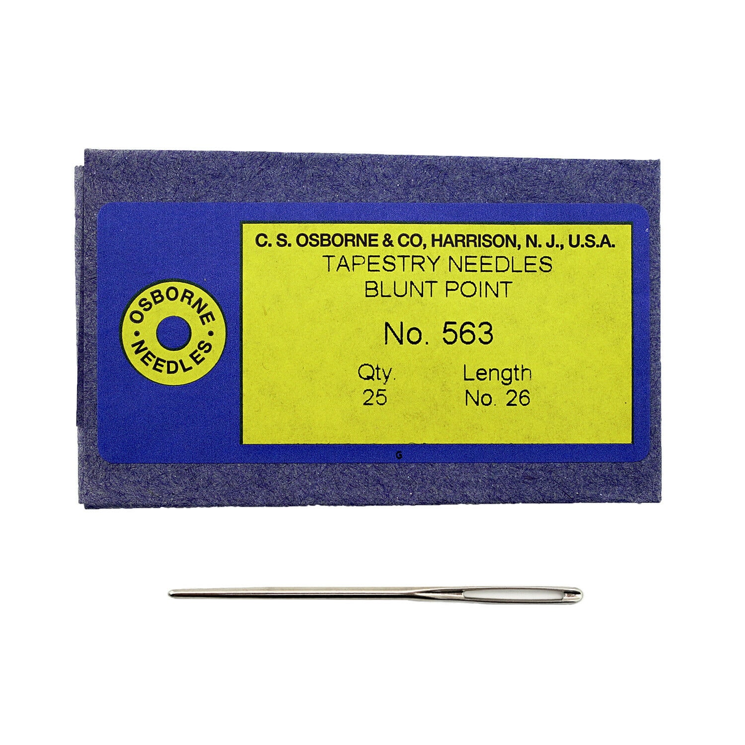 

C S Osborne Pack Of 25 Blunt Point Tapestry Needles 563 Size 13 To 26