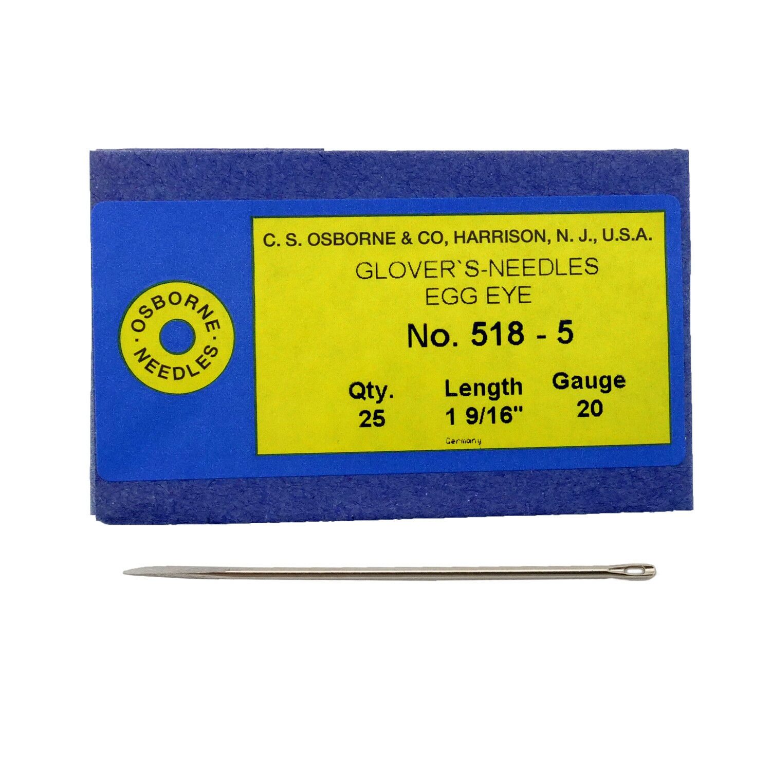 

C S Osborne Pack Of 25 Glover s Needles 518 (518-5) Size 5 Made In USA