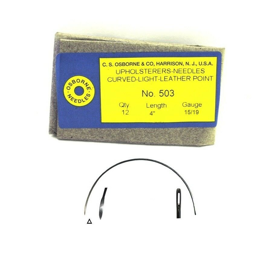 

C S Osborne 12 Pk Curved Leather Point Needles 503 Size 4
