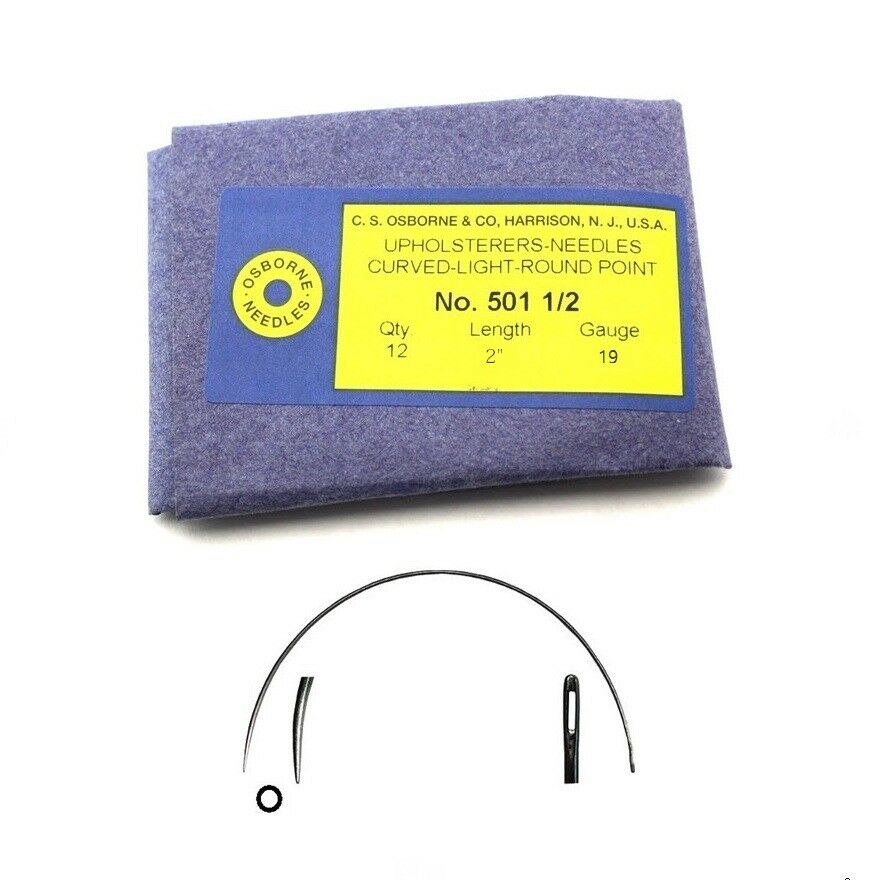

C S Osborne 12 Pk Curved Needles Light 501-1 2 Size 2 Made In USA
