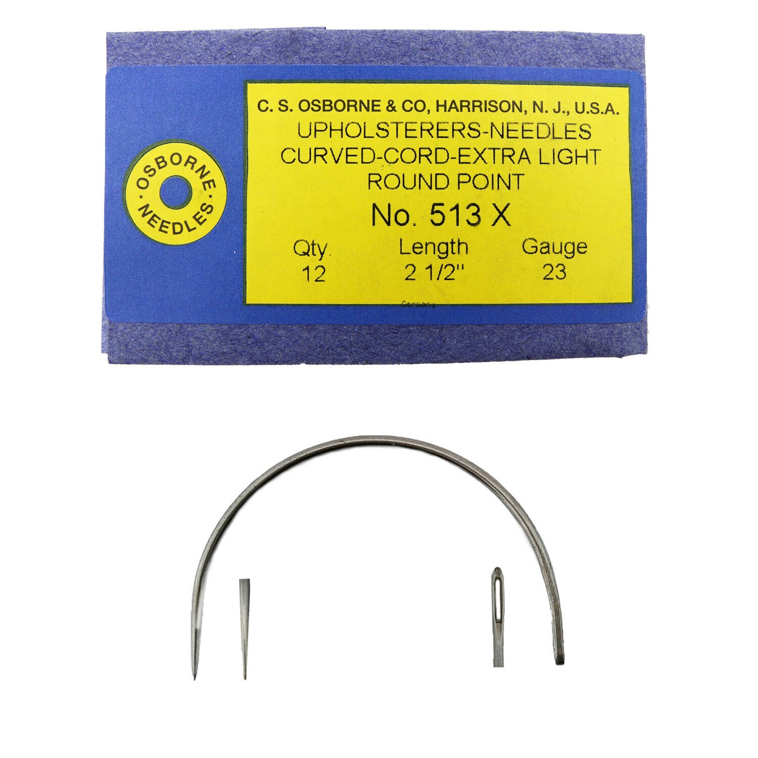

C S Osborne 12 Pk Curved Cord Extra Light Needles 513X Size 2-1 2