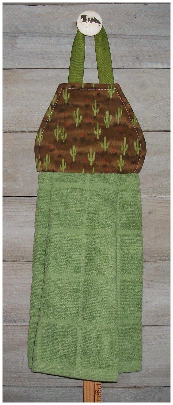 

Cactus Joshua Tree Desert Hanging Kitchen Cabinet Oven Fridge Dishtowel Handmade