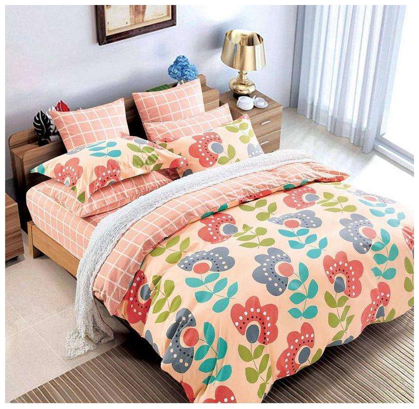 

Gifty Microfiber Floral Queen Size Bedsheet 104 TC ( 1 Bedsheet With 2 Pillow Covers Pink )