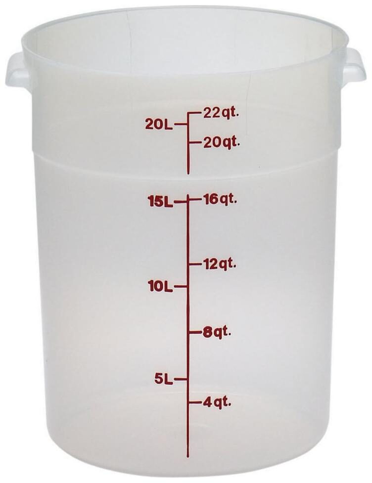 

Cambro RFS22PP190 Translucent Round 22 Qt Storage Container