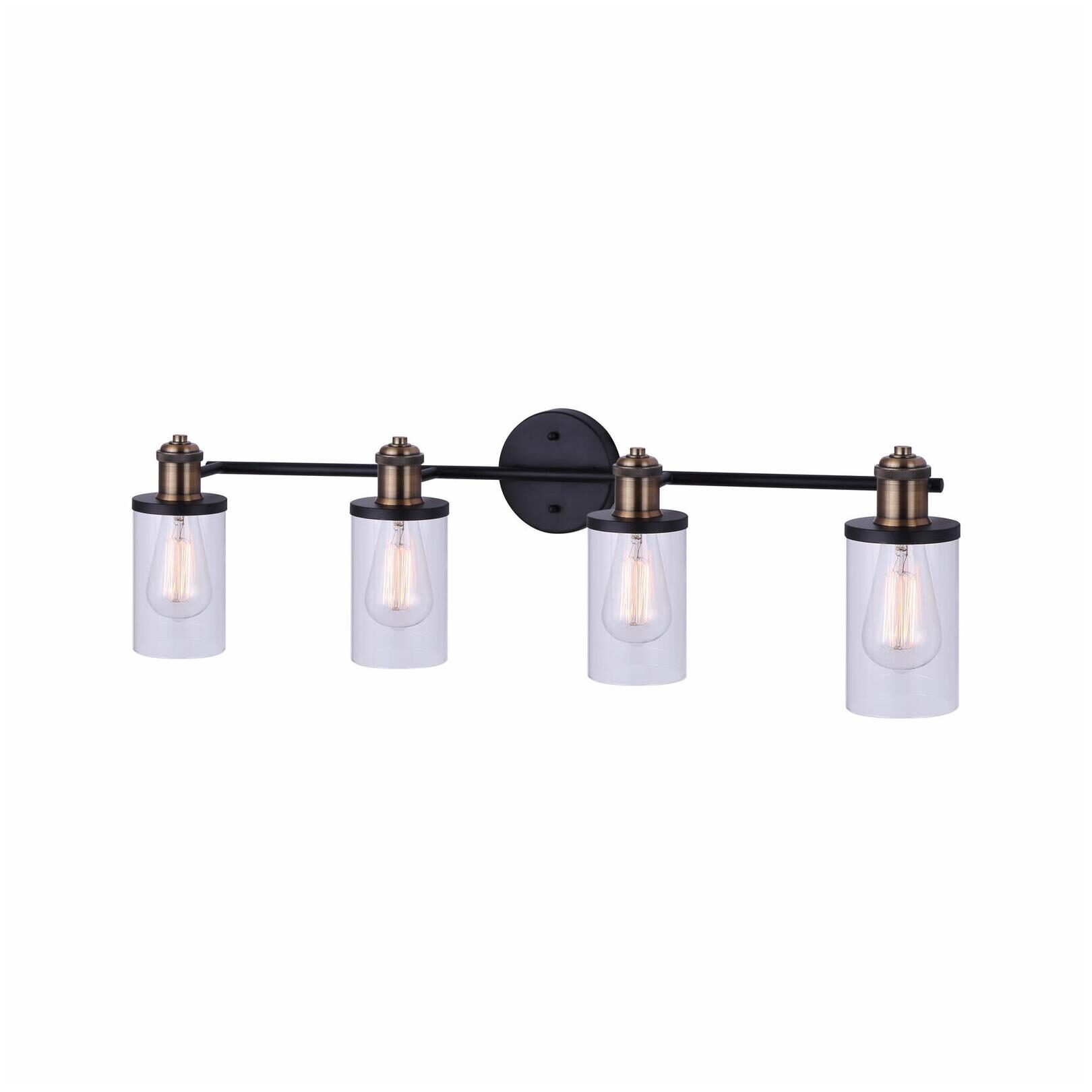 

Canarm IVL745A04 Gold Black Cecilia 4-Light 32 W Bathroom Vanity Light