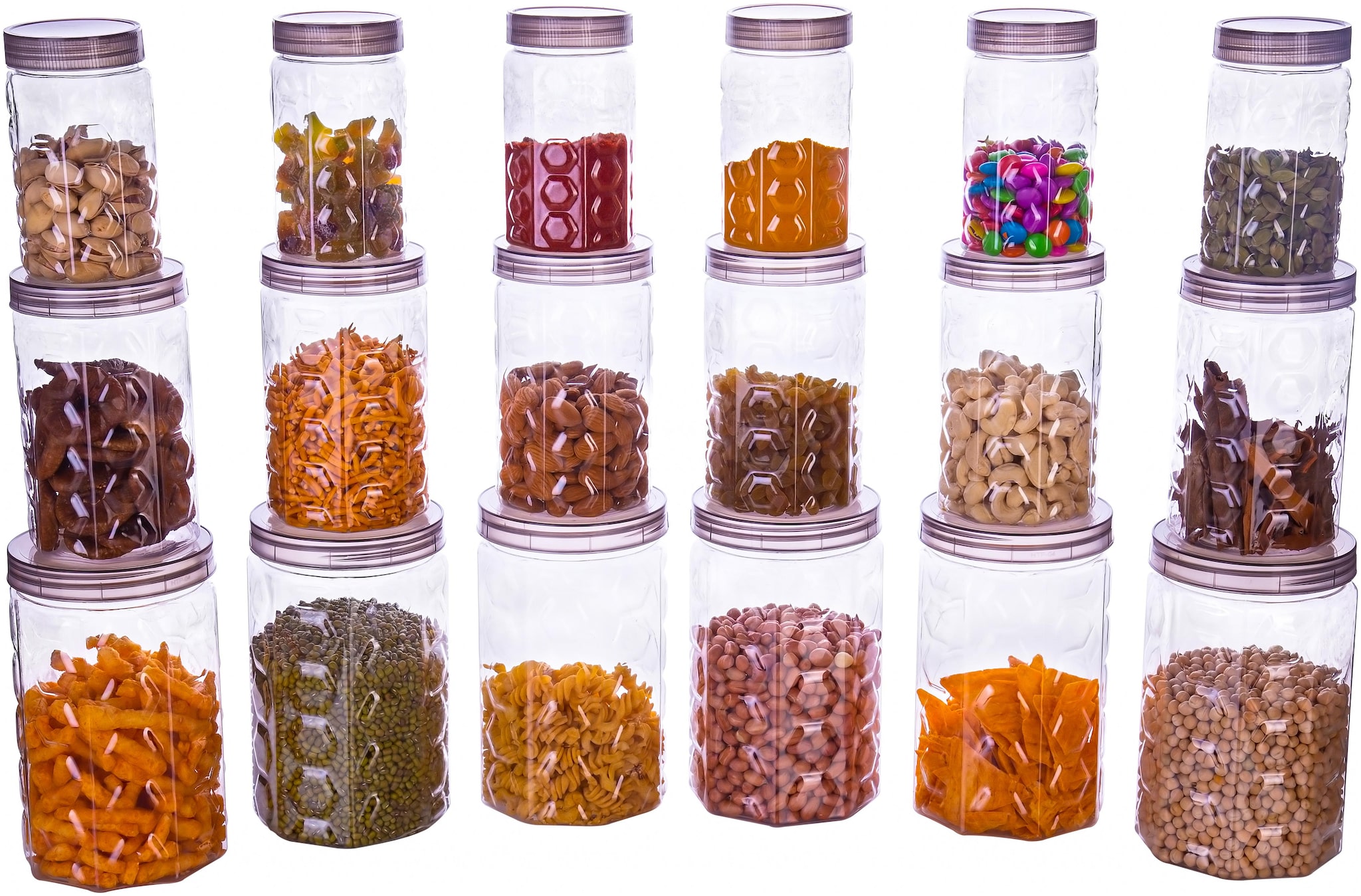 Canisters Jar Sets,Storage Container,Plastic Container,Kitchen Container,Container Combo,Container Set Of 18