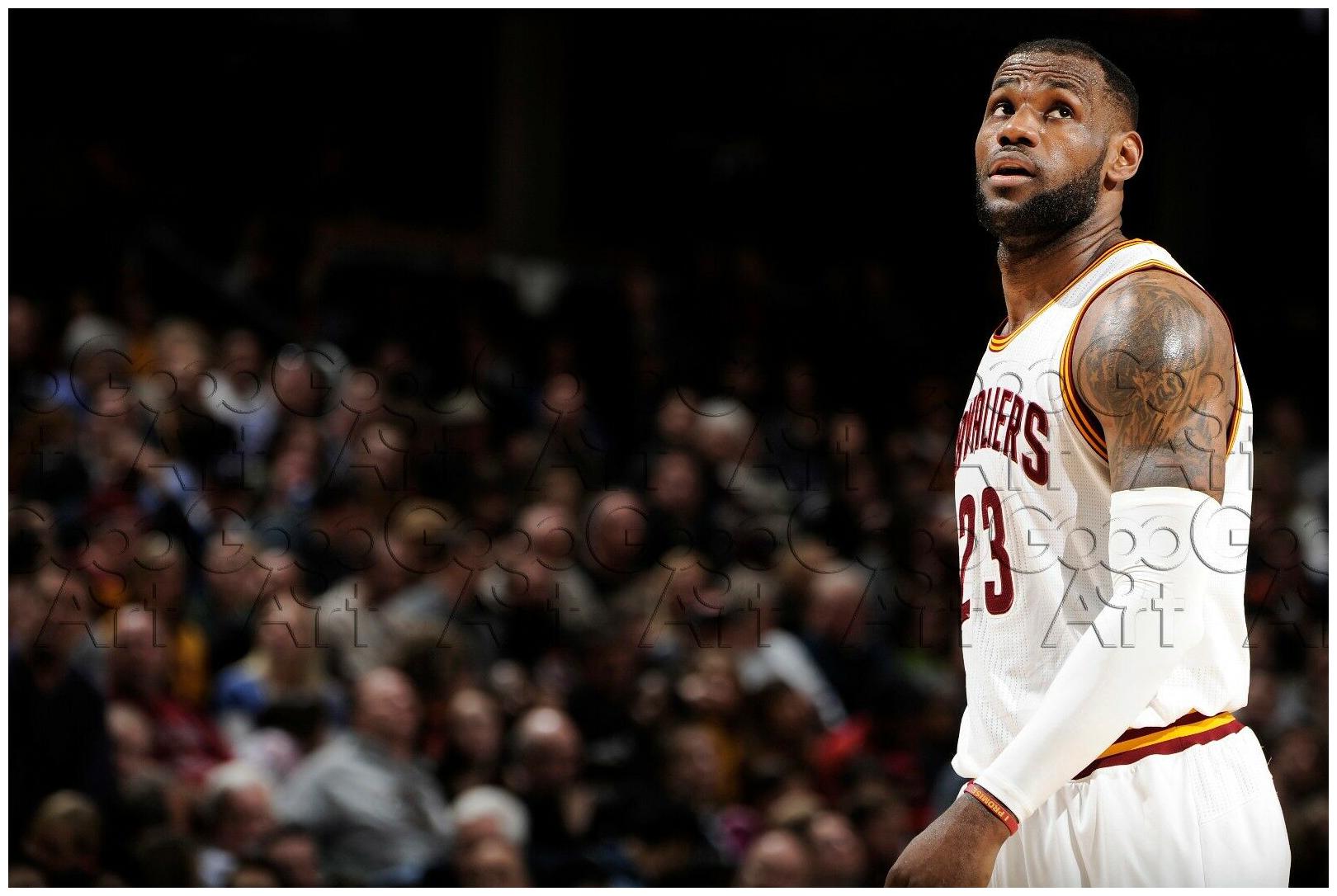 Home & Garden Home Décor Posters & Prints Canvas print wall art big poster LeBron James nba mvp ...