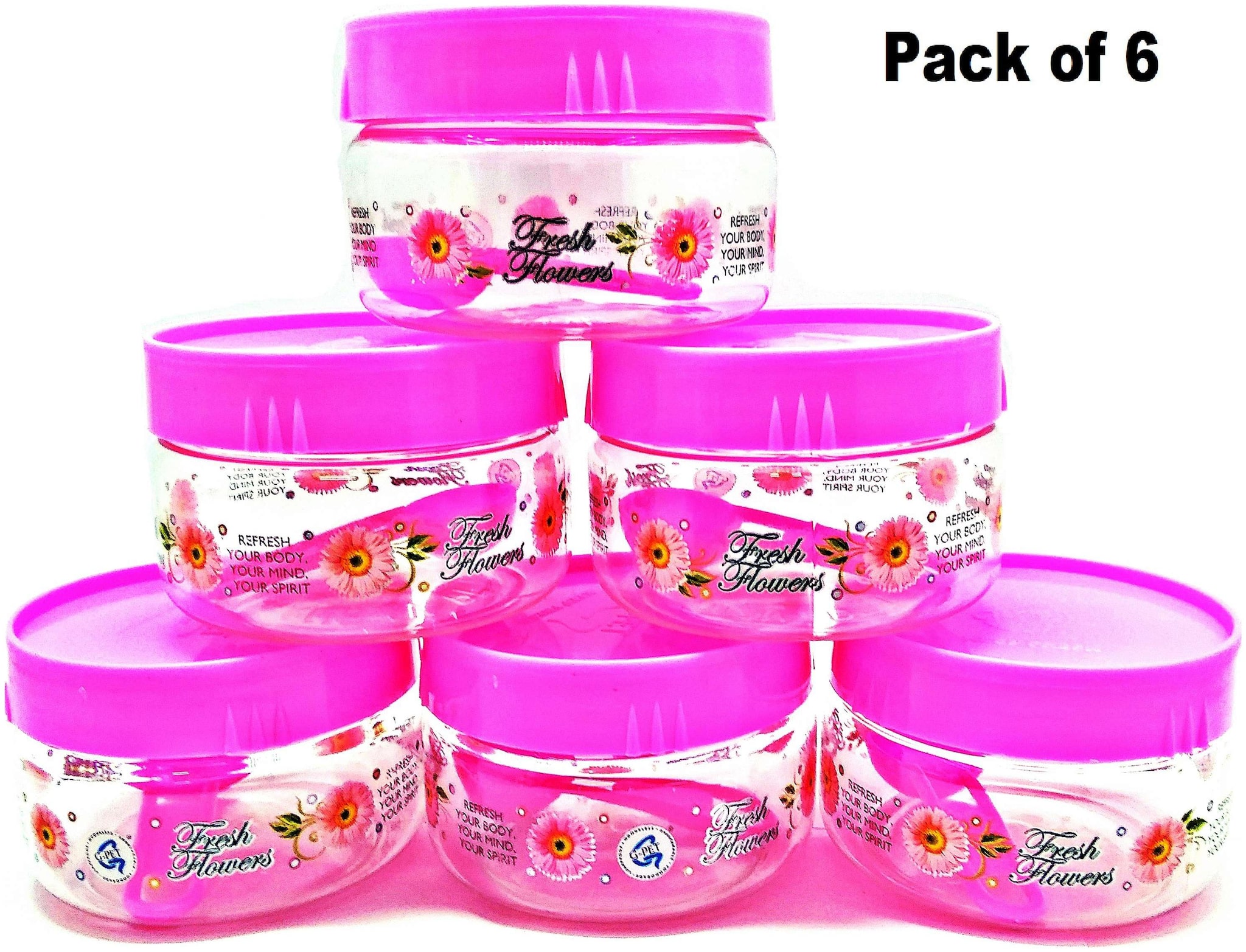 

CAPNICKS 150 ml Pink Plastic Container Set - Set of 6