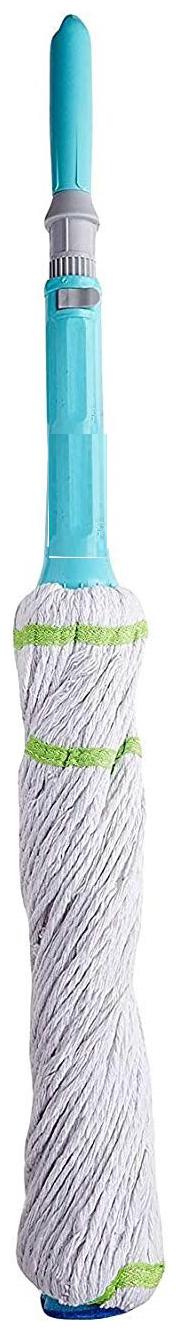 

Capnicks Twist and Squeeze Microfiber Cotton Belts Telescopic Mop for All Kind of Surfaces Floor Cleaning etc (Set of 1)