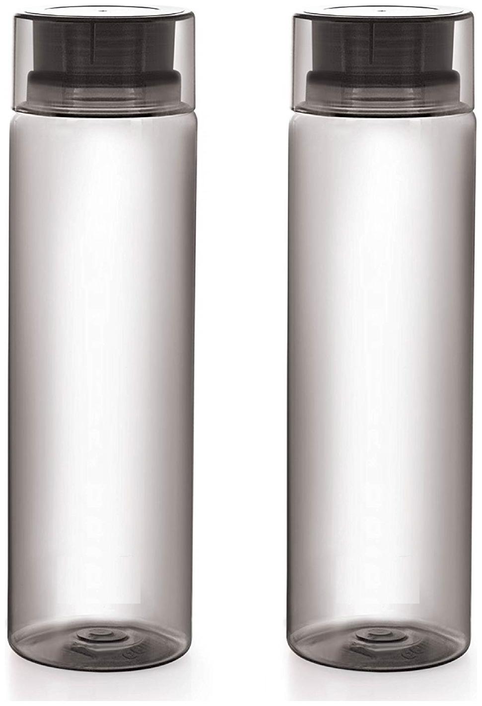

Capnicks Plastic Black Water Bottle ( 1000 ml Set of 2 )