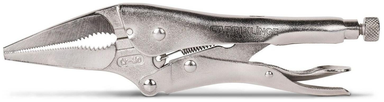 

Capri Tools Klinge 6 in Long Nose Locking Pliers with Wire Cutter