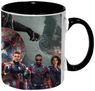Captain America Ceramic Coffee Mug by AshvahTM - MUG617-BLK