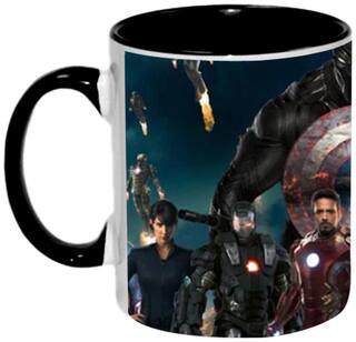 Captain America Ceramic Coffee Mug by AshvahTM - MUG620-BLK
