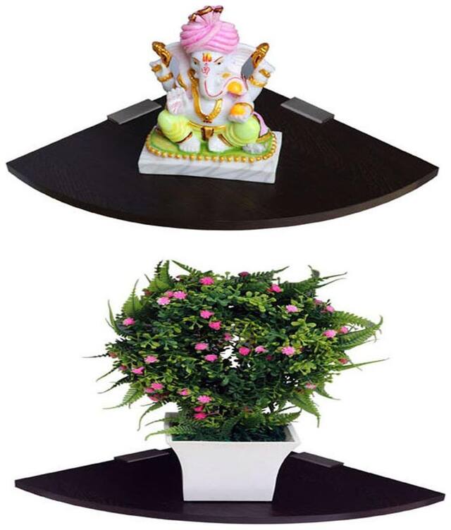 Captiver Corner Wall Shelf Wenge set of 2 25CM