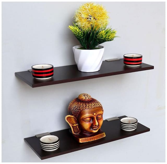 Captiver Display Wall D cor Shelf wenge set of 2-(15X40)CM
