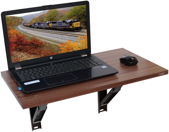 Captiver Minielara Folding Wall Mounted Table for Study Cum Laptop Walnut