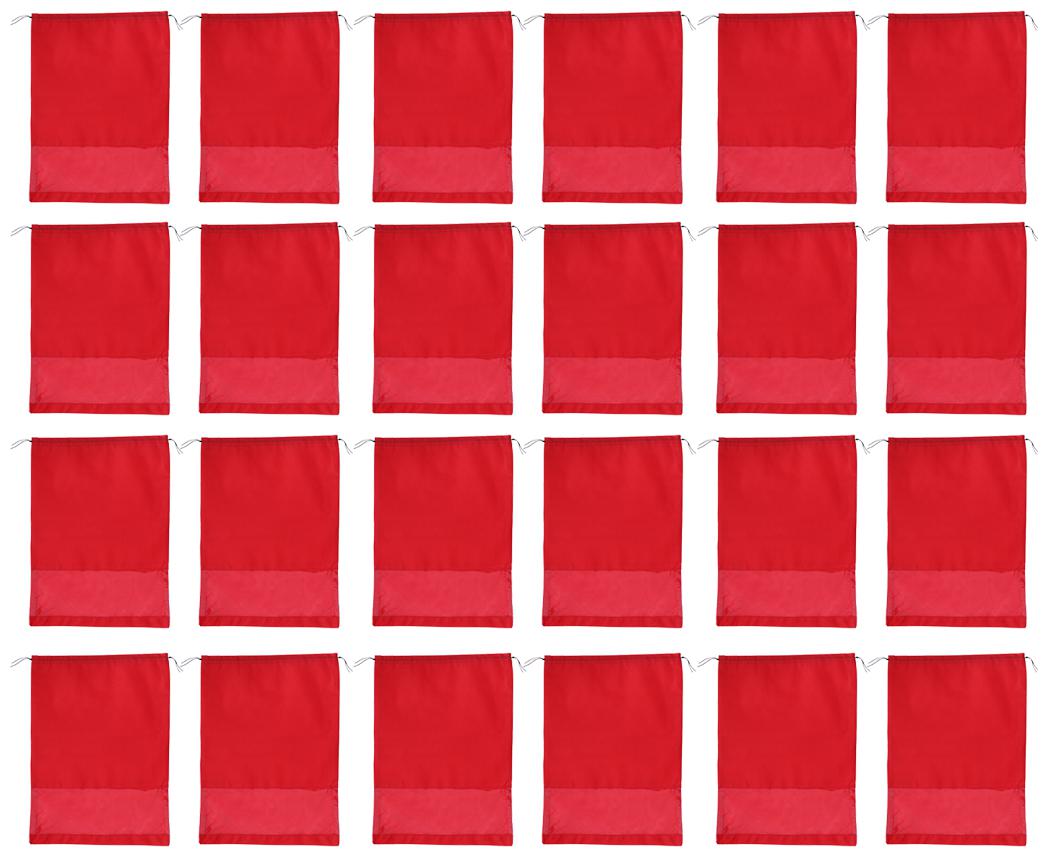 

CARE N CARRY Shoe Bags for Storage and travelling with transparent Window Non-woven Red Color Size-12x16 inch (Pack Of 24)