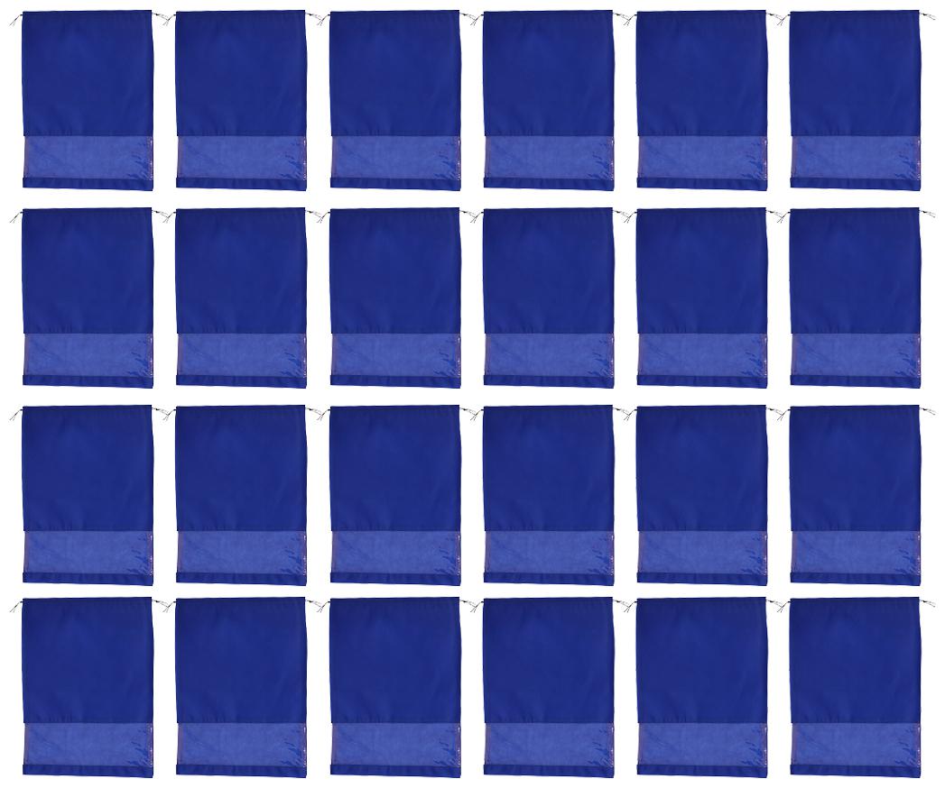 

CARE N CARRY Shoe Bags for Storage and travelling with transparent Window Non-woven Blue Size-12x16 inch (Pack Of 24)