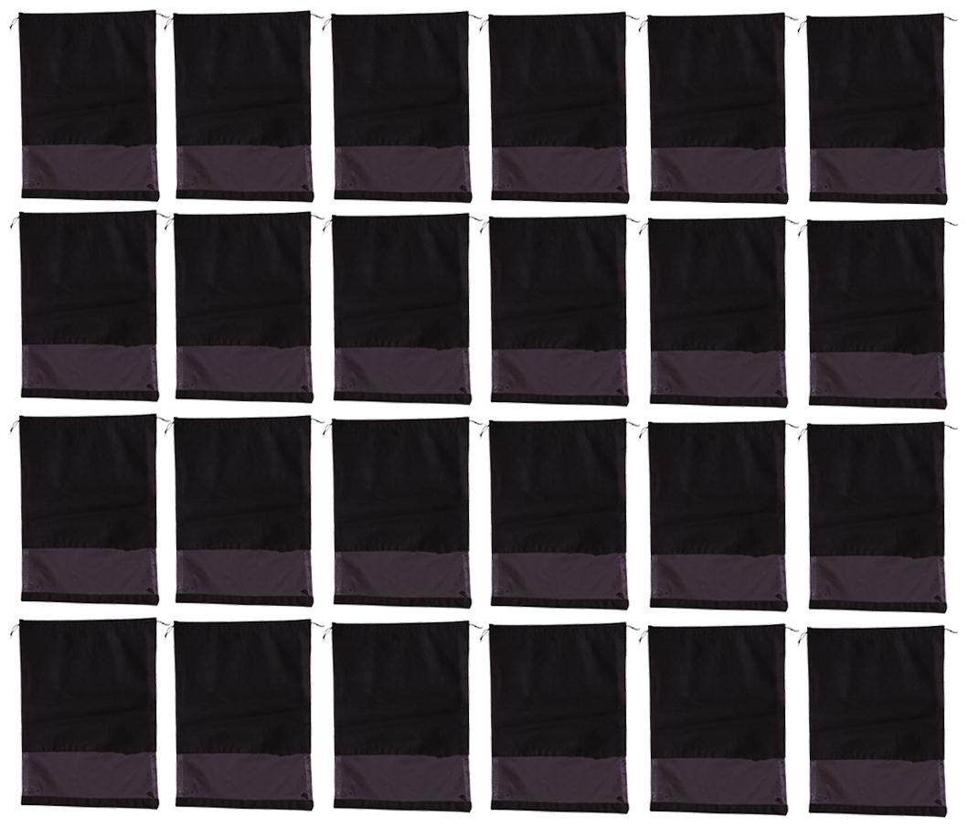 

CARE N CARRY Shoe Bags for Storage and travelling with transparent Window Non-woven Black Size-12x16 inch (Pack Of 24)