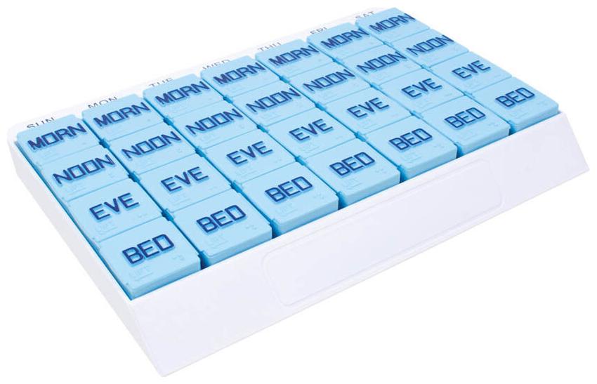 

Carex Medi Tray 70027L Holds seven 4-times-per-day pill containers