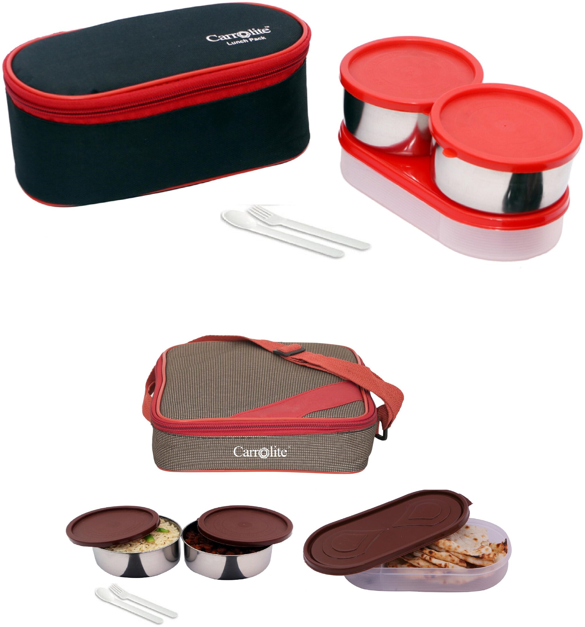 

Carrolite Multi Lunch box ( Set of 2 1050 ml )