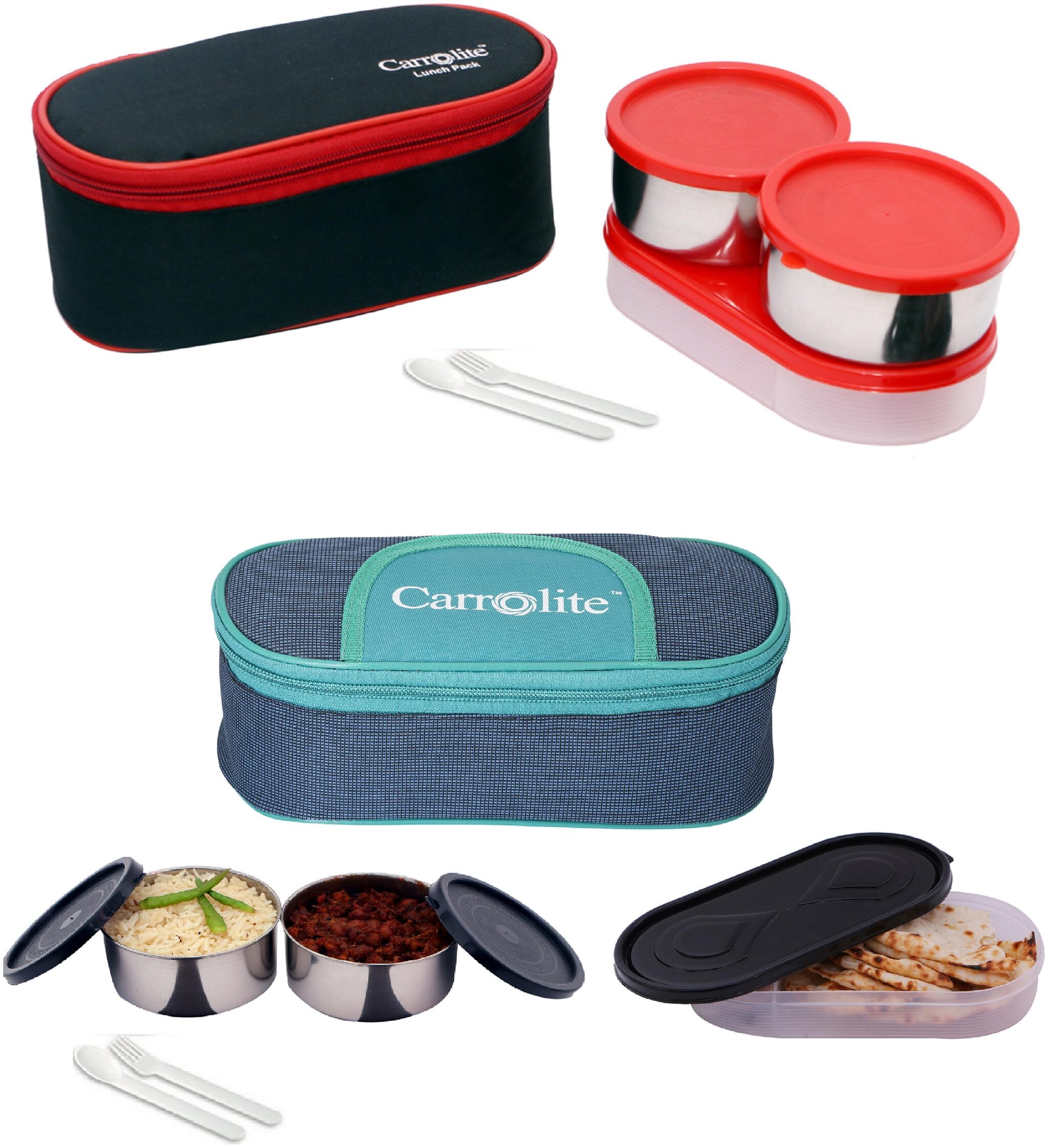 

Carrolite Multi Lunch box ( Set of 2 1050 ml )