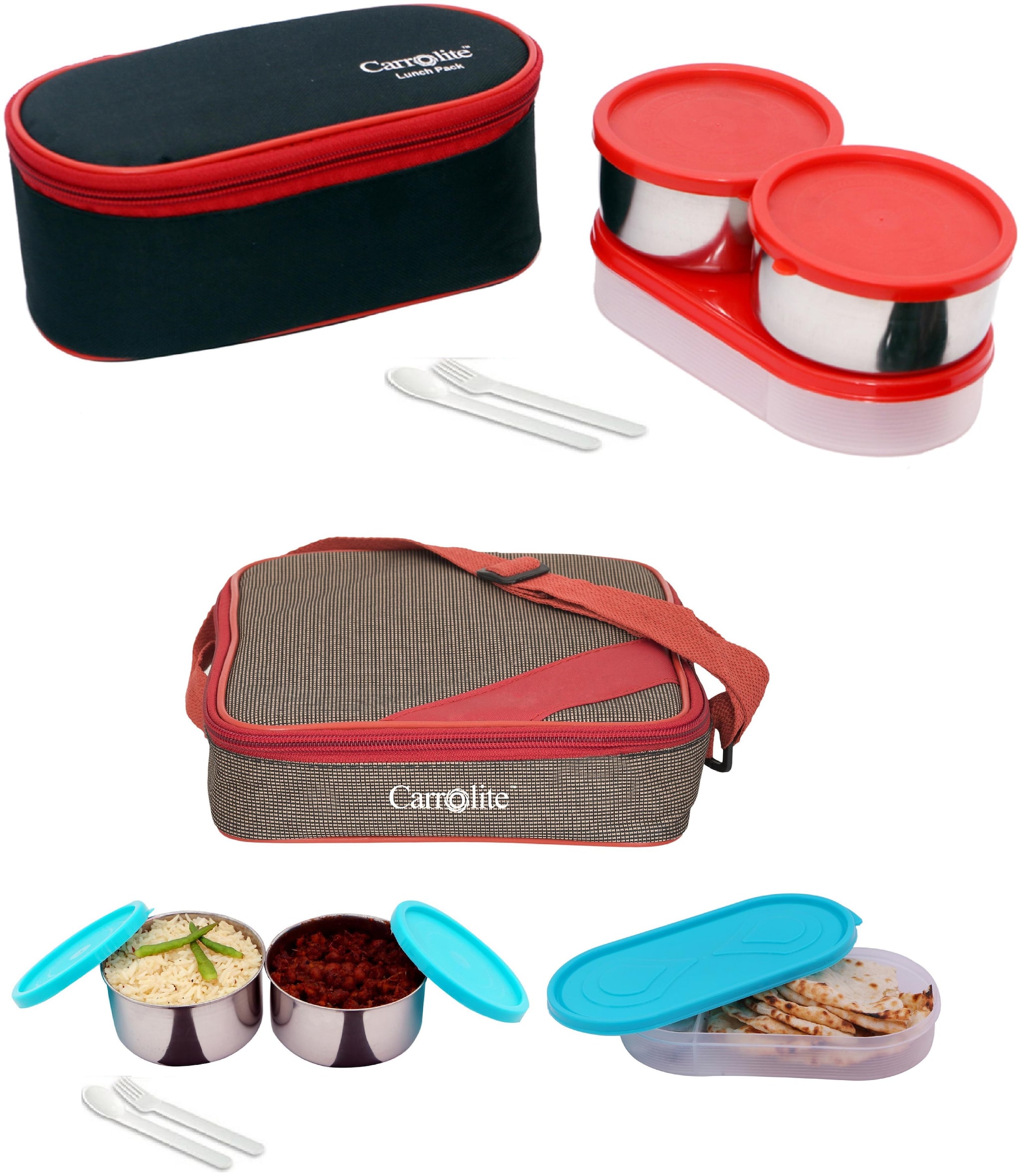 

Carrolite Multi Lunch box ( Set of 2 1050 ml )
