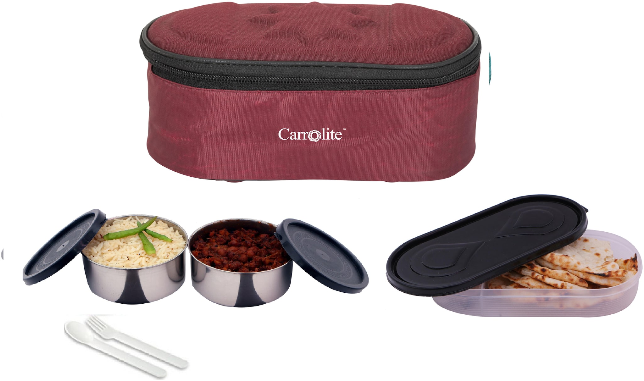

Carrolite Maroon Lunch box ( Set of 1 700 ml )