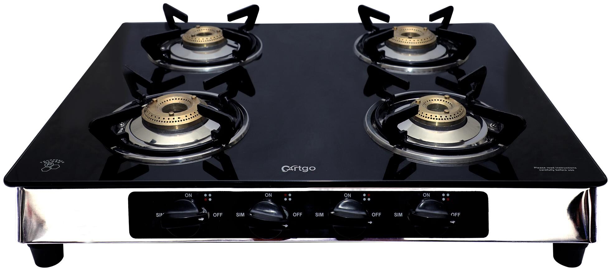 

Cartgo 4 Burner Hobs Black Gas Stove