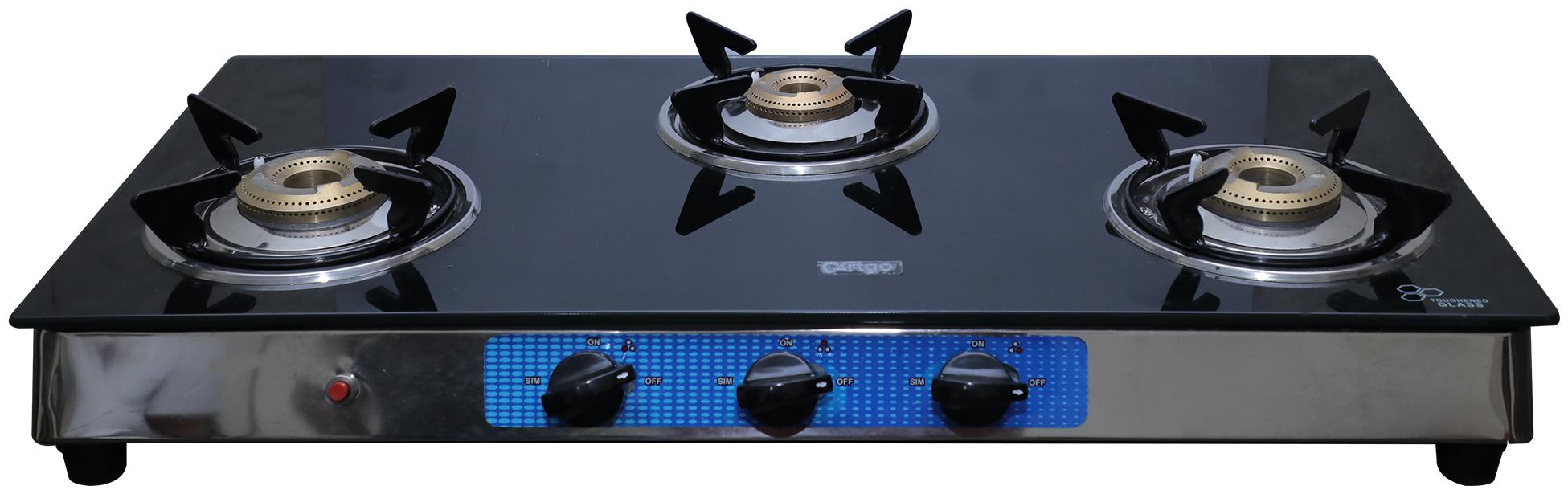 

Cartgo 3 Burner Hobs Black Gas Stove
