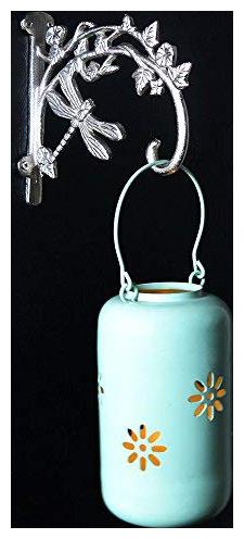 

Casa Decor Antique Silver Shade Dragonfly Style Handcrafted Iron Wall Bracket to Hang Decorative Accessory
