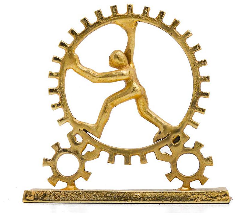 

Casa Decor Civilization Wheel Metal Artifact Figurines Showpiece for Living Room Drawing Room Bedroom Shelf Showcase Table Home Decor and Gift