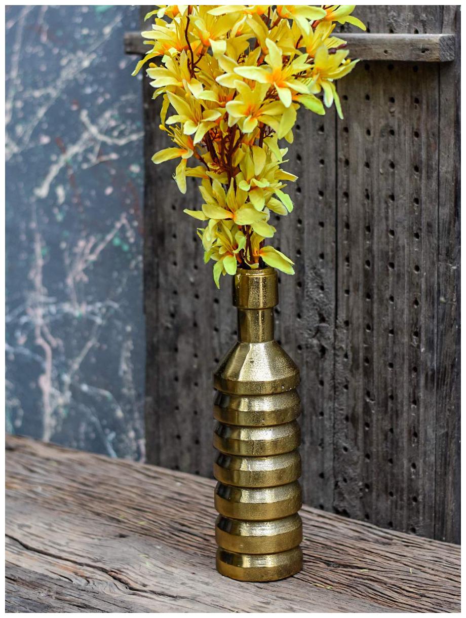 

Casa Decor Golden Steampunk Flower Vase for Centerpiece Flower Holder Unique Gift Modern Home Decor