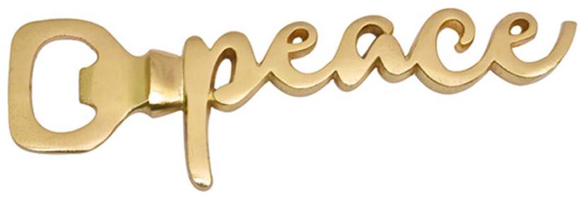 

Casa Decor Golden Peace Metal Bottle Opener