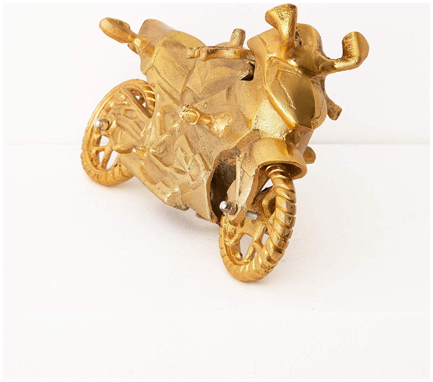 

Casa Decor Golden Hog Metal Artifact Figurines Showpiece for Living Room Drawing Room Bedroom Shelf Showcase Table Home Decor and Gift