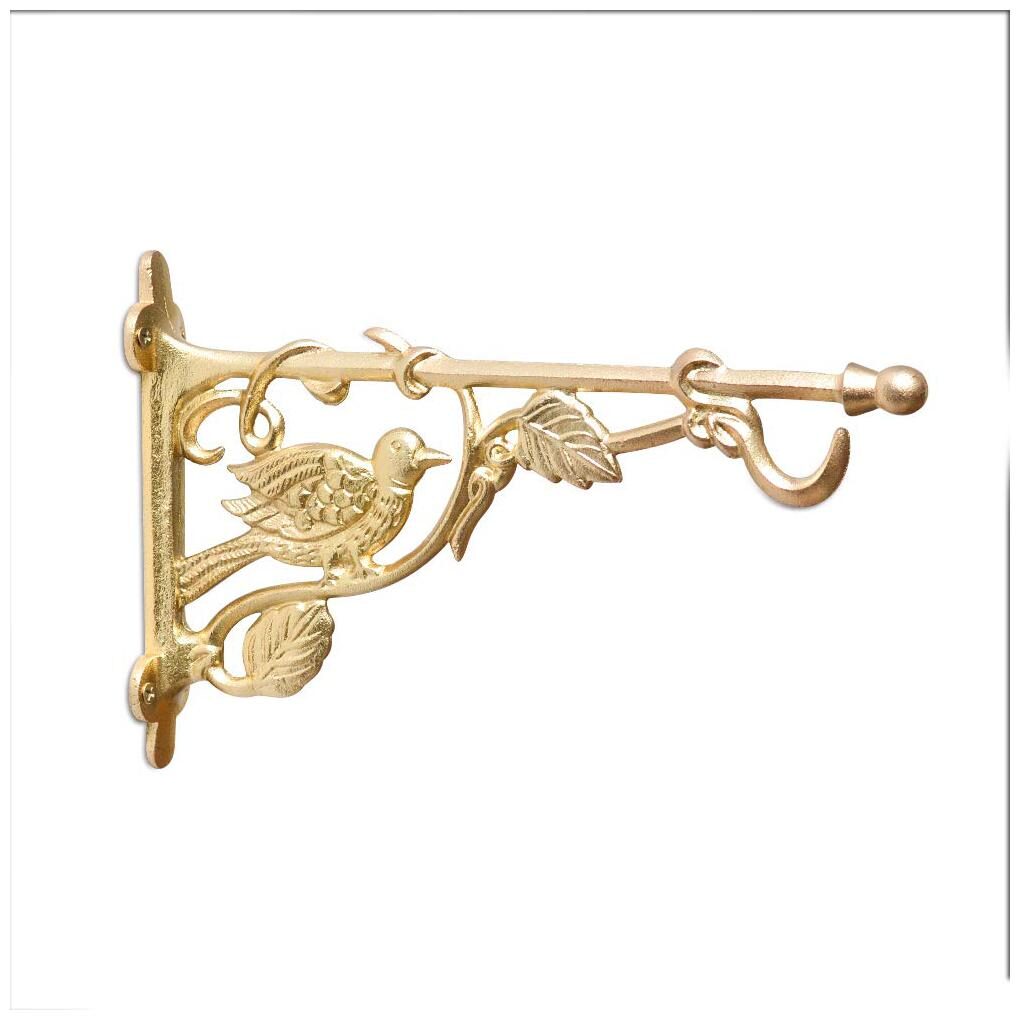 

Casa Decor Handmade Utility Iron Bird Wall Bracket (Golden)