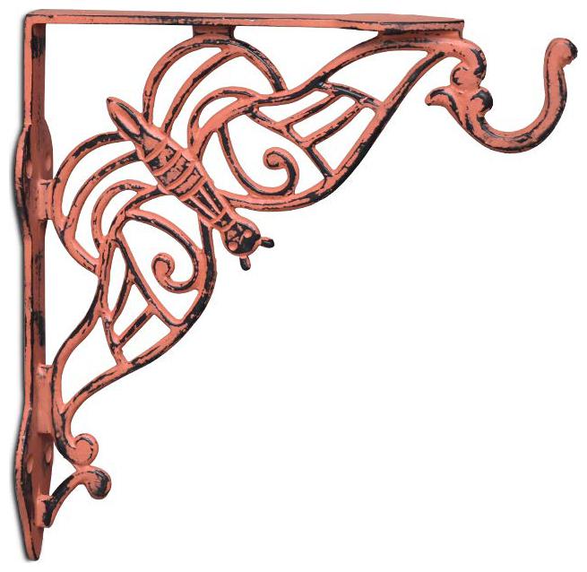 

Casa Decor Metal Ringlet Butterfly Handcrafted Antique Iron Wall Bracket (Set of 2)