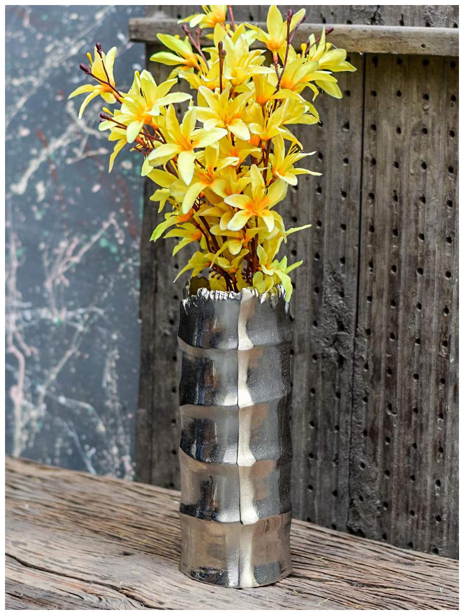 

Casa Decor Pewter Flower Vase for Centerpiece Flower Holder Unique Gift Modern Home Decor